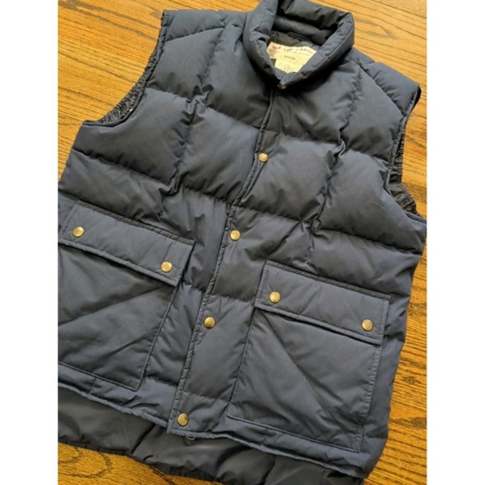 WearGuard Navy Blue Down Puffer Vest Outdoor Casual Men's‎ Sz M